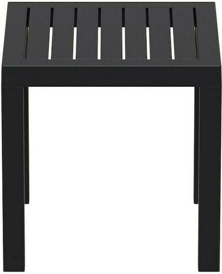 Ocean Outdoor Dinner Free Standing Polypropylene Table Black 45x45x45cm