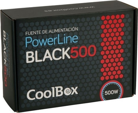 CoolBox PowerLine Black 500W Schwarz Computer-Netzteil Voll verkabelt