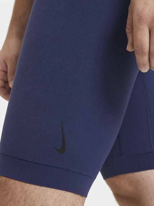Nike Yoga Dri-FIT Men's Sports Short Leggings Blue