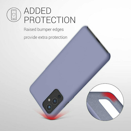 KWmobile Rubber Umschlag Rückseite Silikon Lavender Grey (OnePlus 9)