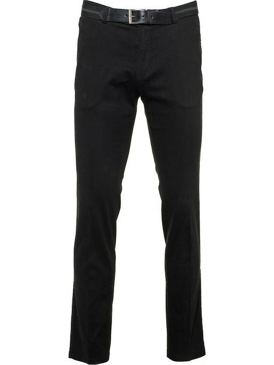 Trousers Chino Elastic in Regular Fit Black