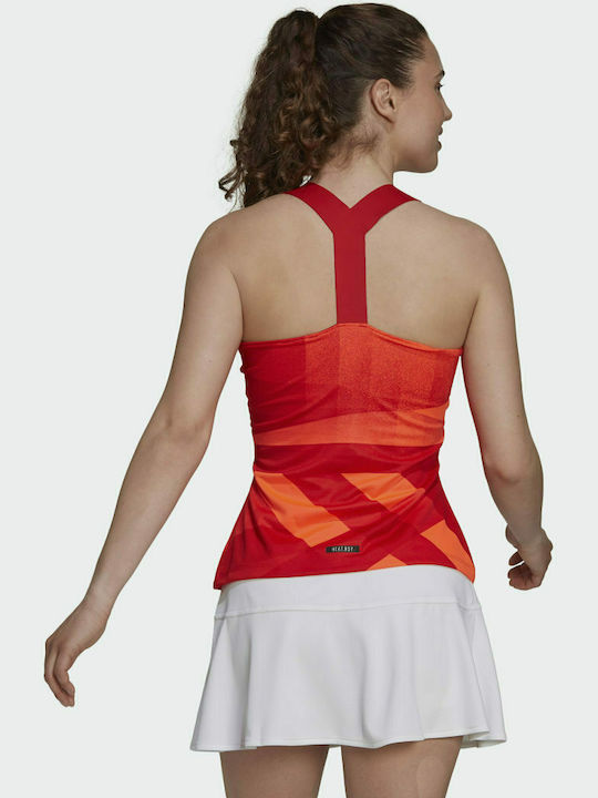 Adidas Women's Athletic Blouse Sleeveless Red