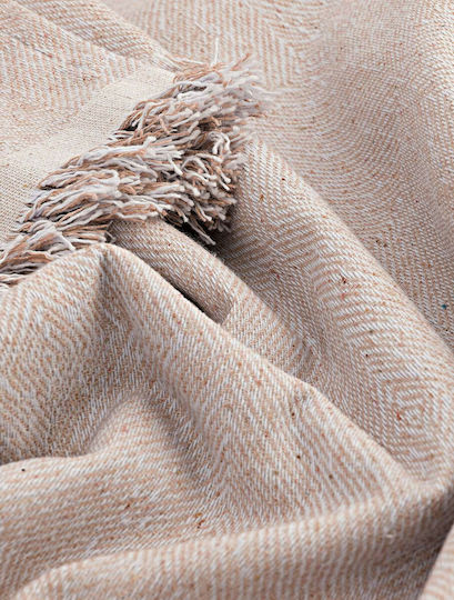 Madi Pyramid Armchair Throw 170x180cm Coral