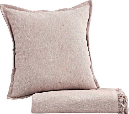 Madi Pyramid Armchair Throw 170x180cm Coral