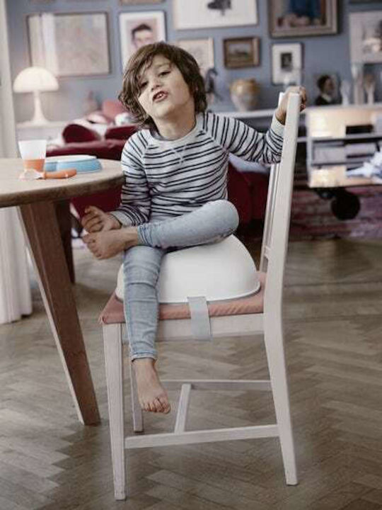 BabyBjorn Portable Plastic Booster Seat for Chair Booster White