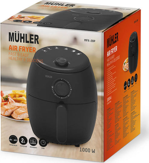 Muhler Еър Фрайър 2лт Черен MFX-20P