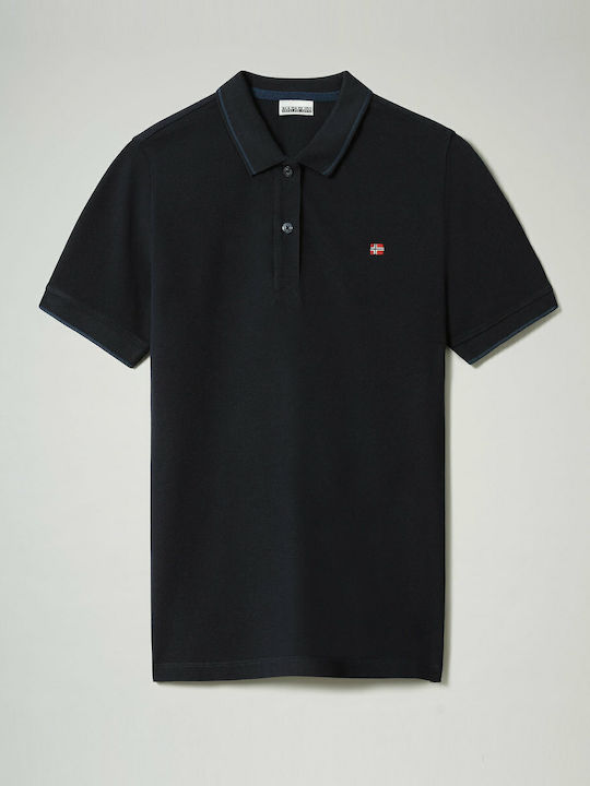 Ealis Women's Athletic Polo Blouse Short Sleeve Navy Blue