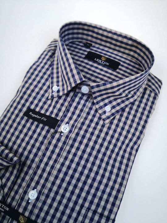 LEXTON Shirt plaid blue