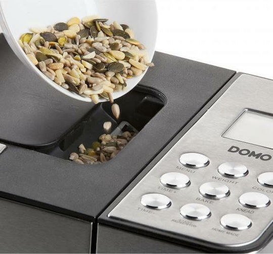 Domo B3971 Mașină de pâine cu o putere de 550W și o capacitate de 1000gr cu 18 programe