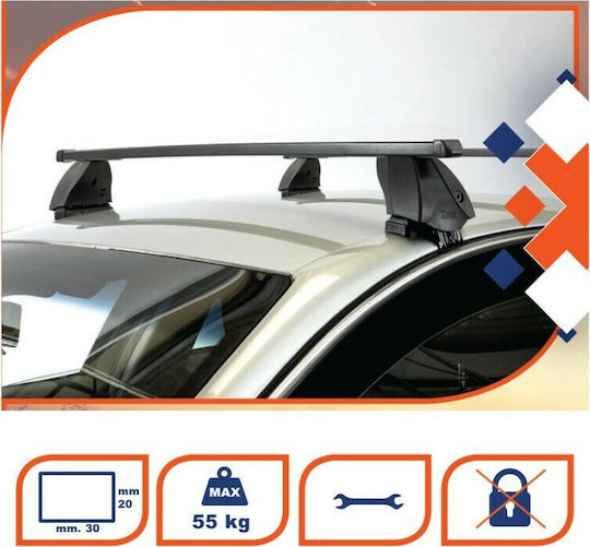 K39 112cm. for Cars with Factory Bars (with Roof Rack Legs) Black
