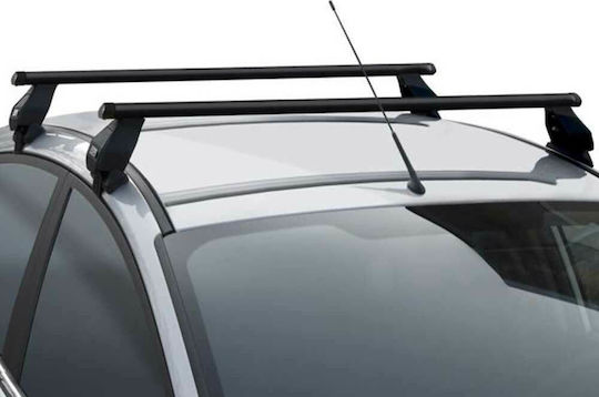 Menabo Metallic Car Roof Bars 130cm for Suzuki Vitara 5D for Cars with Factory Bars Set with Roof Rack Legs Black