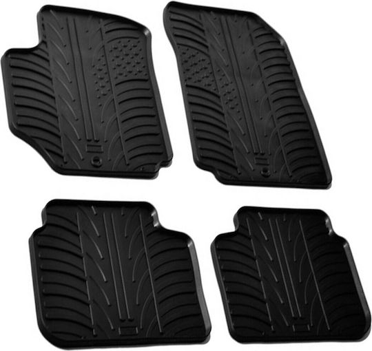 Lampa Set Covorașe Față și Spate Tip Tavă 4buc din Furtun pentru Fiat Croma 2005-2011 Negre