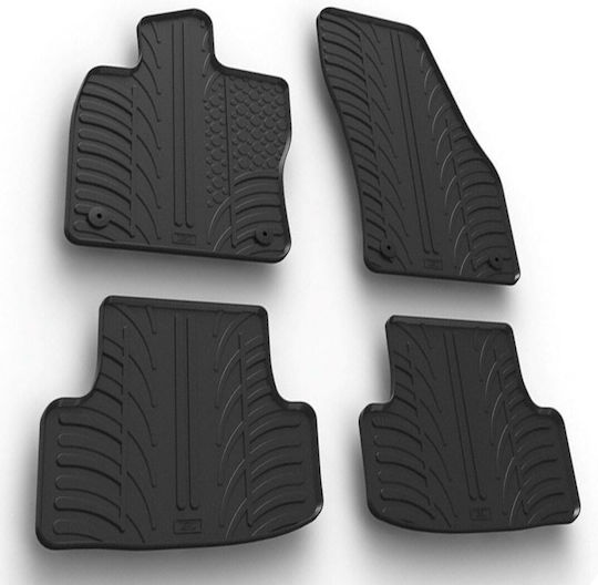 Lampa Set of Front and Rear Mats 4pcs Tray Type for Skoda Karoq 2017 Black
