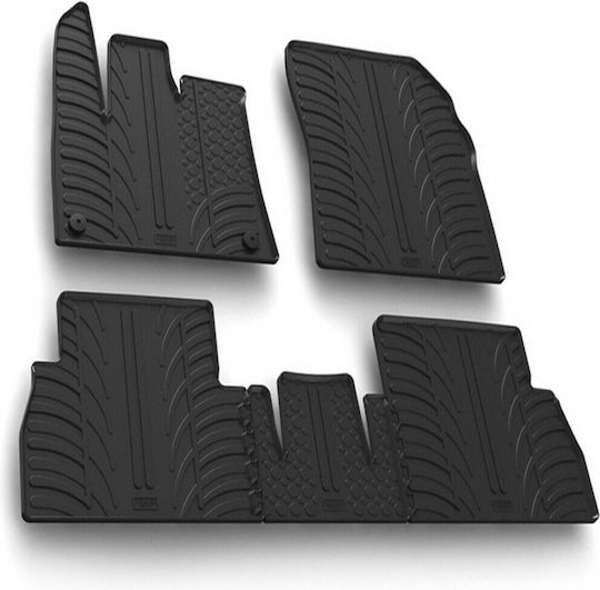 Lampa Set of Front and Rear Mats 5pcs Tray Type for Peugeot Rifter Opel Combo Citroen Berlingo Black