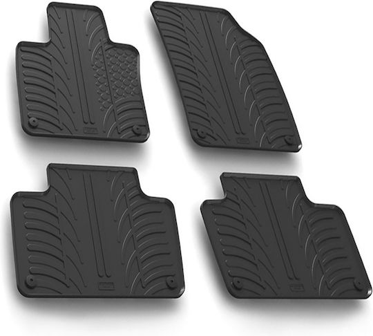 Lampa Set of Front and Rear Mats 4pcs Tray Type for Volvo XC 90 2015 Black