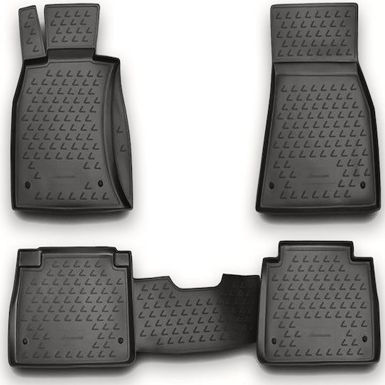 Novline Set of Front and Rear Mats 4pcs Tray Type for Lexus LS Gray