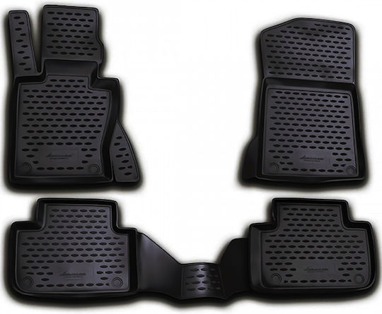 Novline Set of Front and Rear Mats 4pcs Tray Type for BMW X3 2004-2010 Black