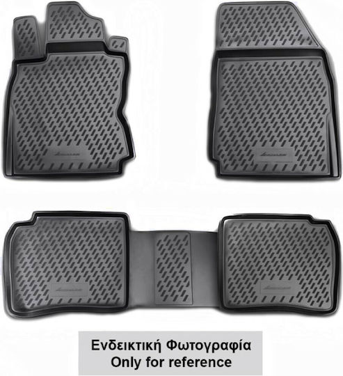 Novline Set of Front and Rear Mats 4pcs Tray Type for Kia Carnival Gray