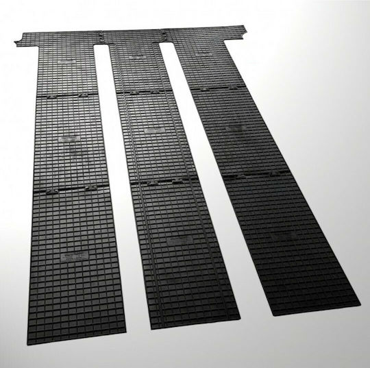 Cik Set of Front and Rear Mats 4pcs Tray Type Black