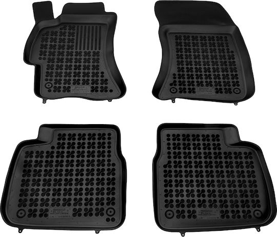 Rezaw Plast Satz Vorder- und Hintermatten Wannenartig 4Stück aus Gummi für Subaru Erbe 2004-2009 Schwarz