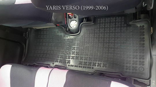 Rezaw Plast Set of Front and Rear Mats 3pcs Tray Type for Toyota Verso / Yaris 2014 Black