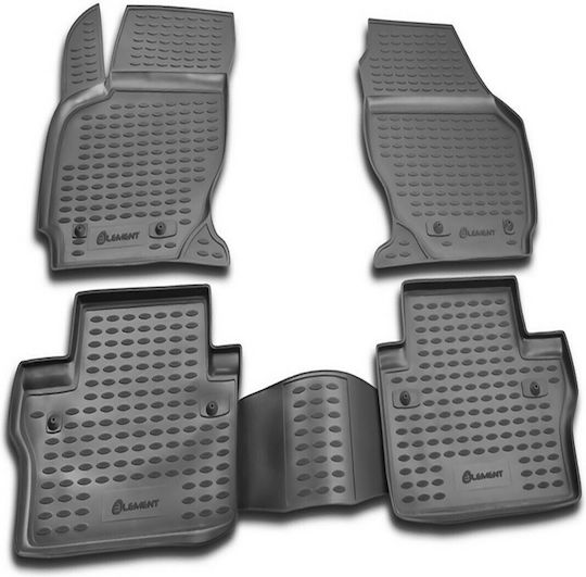 Novline Set of Front and Rear Mats 4pcs Tray Type for Volvo S80 Gray