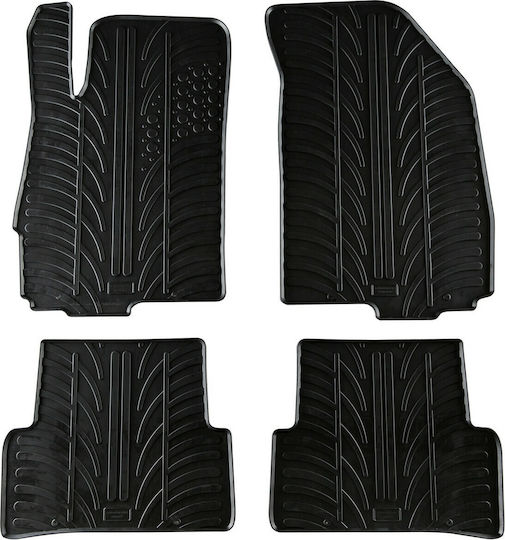 Gledring Σετ Μπροστινά και Πίσω Πατάκια 4τμχ για Chevrolet Aveo 2011 Μαύρα
