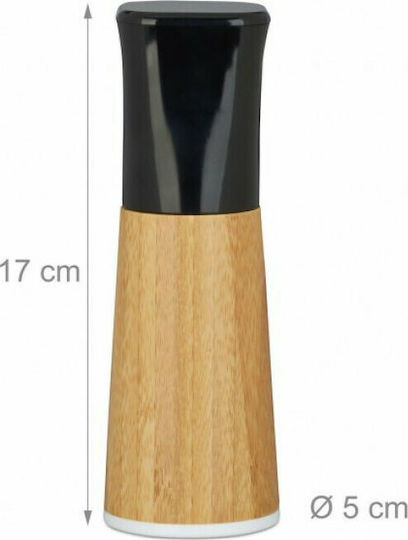 Relaxdays Set Manual Râșnițe Condimente din Lemn în Culoare Bej 17cm 2buc