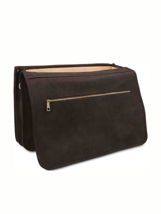 Ancona Leder Herrentasche Bote Dark Brown