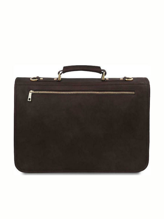Ancona Leder Herrentasche Bote Dark Brown