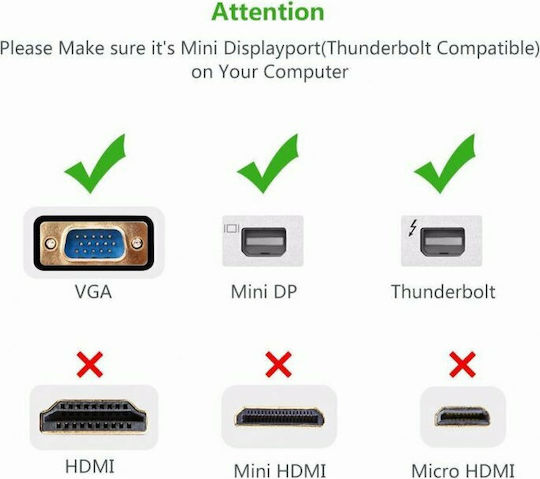 Ugreen Konverter VGA weiblich zu Mini-DisplayPort männlich 1Stück 10459