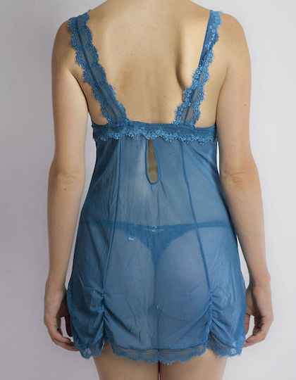 Luna Rosette Sexy Babydoll Petrol