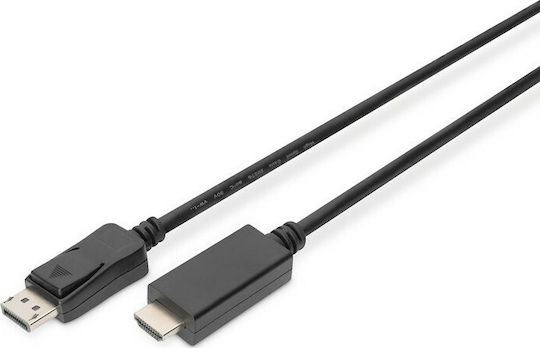 Digitus Cable DisplayPort male - HDMI male 3m Black (AK-340303-030-S)