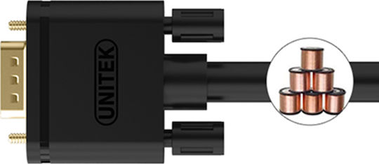 Unitek VGA male to VGA male Black 10m Cable (Y-C506G)