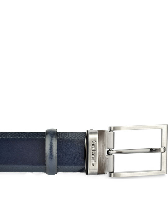 Herren Gürtel Leder Blau
