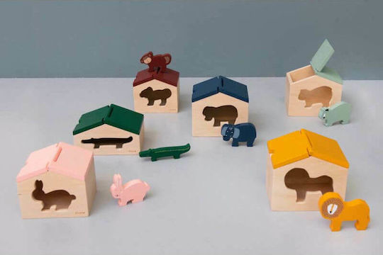 Trixie Shape Sorting Toy House Mrs. Rabbit made of Wood for 18++ Months