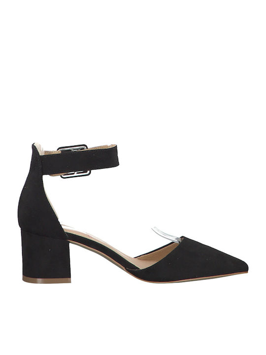 S.Oliver Anatomic Suede Black Heels