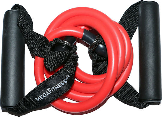 MegaFitness Resistance Band Gymtube Hard with Handles Red 1.2m