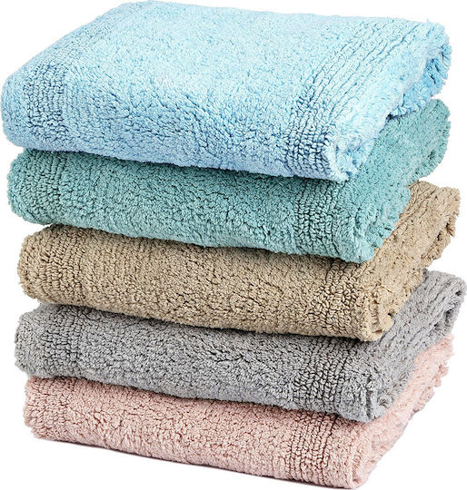 Beauty Home Non-Slip Bath Mat Cotton Oval 3281 Gray 50x80 cm