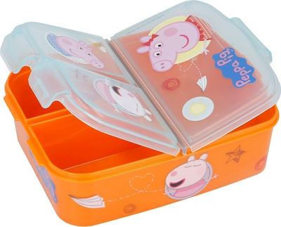 Stor Kids Lunch Plastic Box Orange L19.5xW16.5xH6.7cm