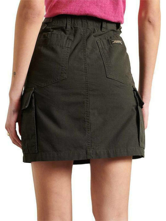 Superdry Mini Skirt in Green color