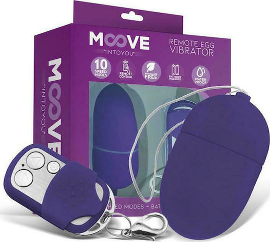 IntoYou Moove Intoyou Medium Egg Vibrator with Remote Control Vibrator Egg with Remote Control 6cm Purple