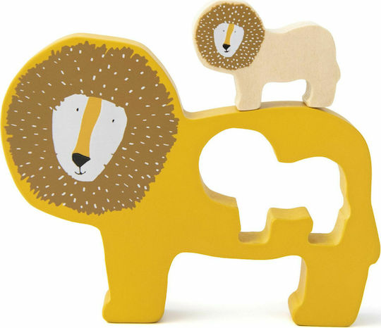 Дървено Детски Пъзел с Шипове Baby Mr. Lion за 1+ Години 2бр Trixie