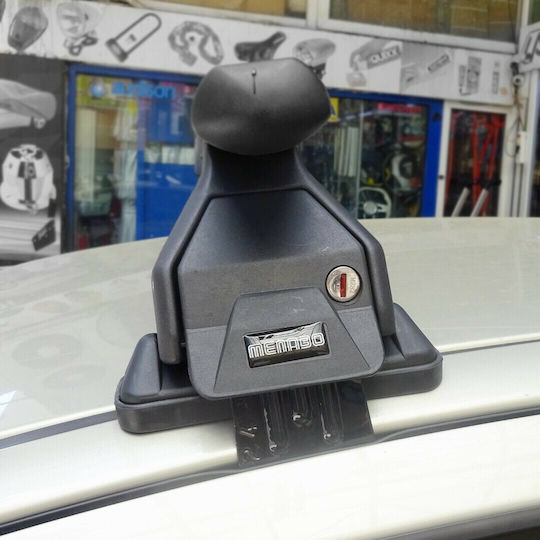Menabo Таванни Стелки За Автомобил Стоманени За Тойота Ярис 5D 1999>2005 С Крака За Покривен Багажник И Заключване Черни