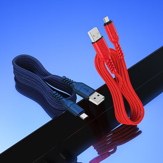 Hoco Victory X59 Geflochten USB 2.0 auf Micro-USB-Kabel Rot 1m (HC-X59-MICUSB-RED) 1Stück
