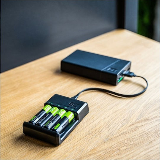 Green Cell VitalCharger USB 4 Batteries Ni-MH Size AA/AAA Set with 4x AA 2000mAh