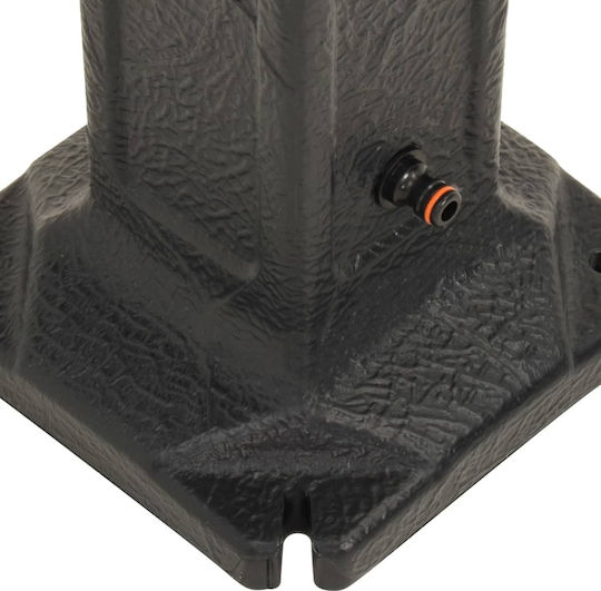 vidaXL Garden Faucet Anthracite with Stone Design Decorative Faucet Garden Plastic 24cmx24cm 316182