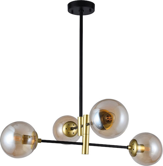 ARlight PDC 339-4 BK-GD Κρεμαστό Φωτιστικό Μελί 85x85εκ. ARlight PDC 339-4 BK-GD Κρεμαστό Φωτιστικό Μελί 85x85εκ.