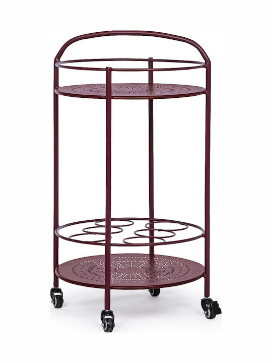 Burton Auxiliary Outdoor Free Standing Metal Table Cherry 45x45x81cm