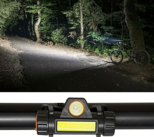 GloboStar Επαναφορτιζόμενος Φακός Κεφαλής LED IP44 Διπλής Λειτουργίας με Μέγιστη Φωτεινότητα 2500lm XML2-T6 Chip 25 Watt Ενσωματωμένη